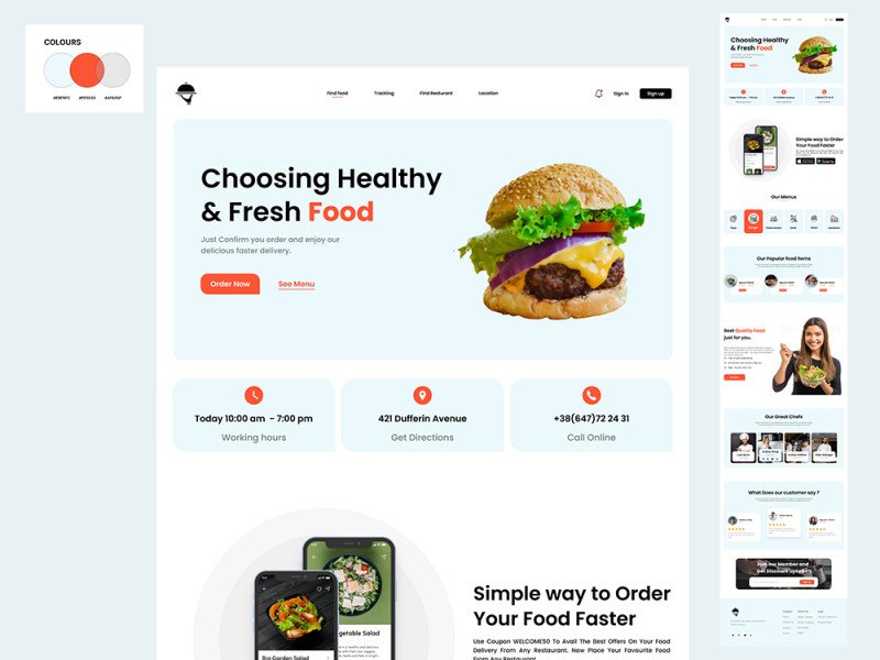 Restaurants Website UI/UX Prototyping